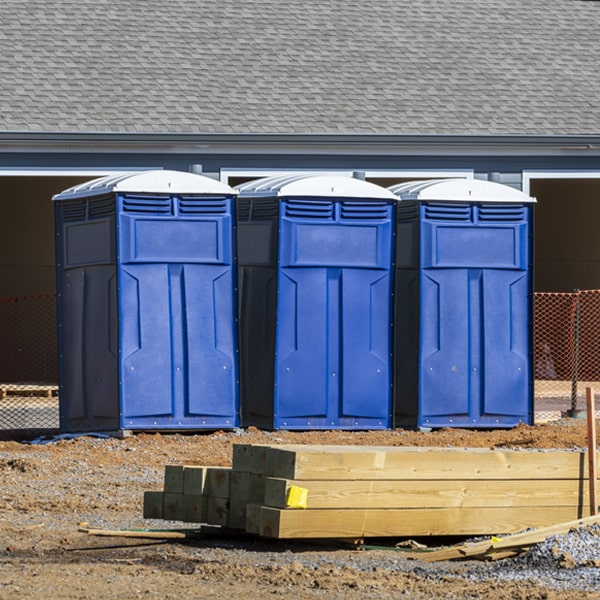 how often are the portable toilets cleaned and serviced during a rental period in Hannaford ND